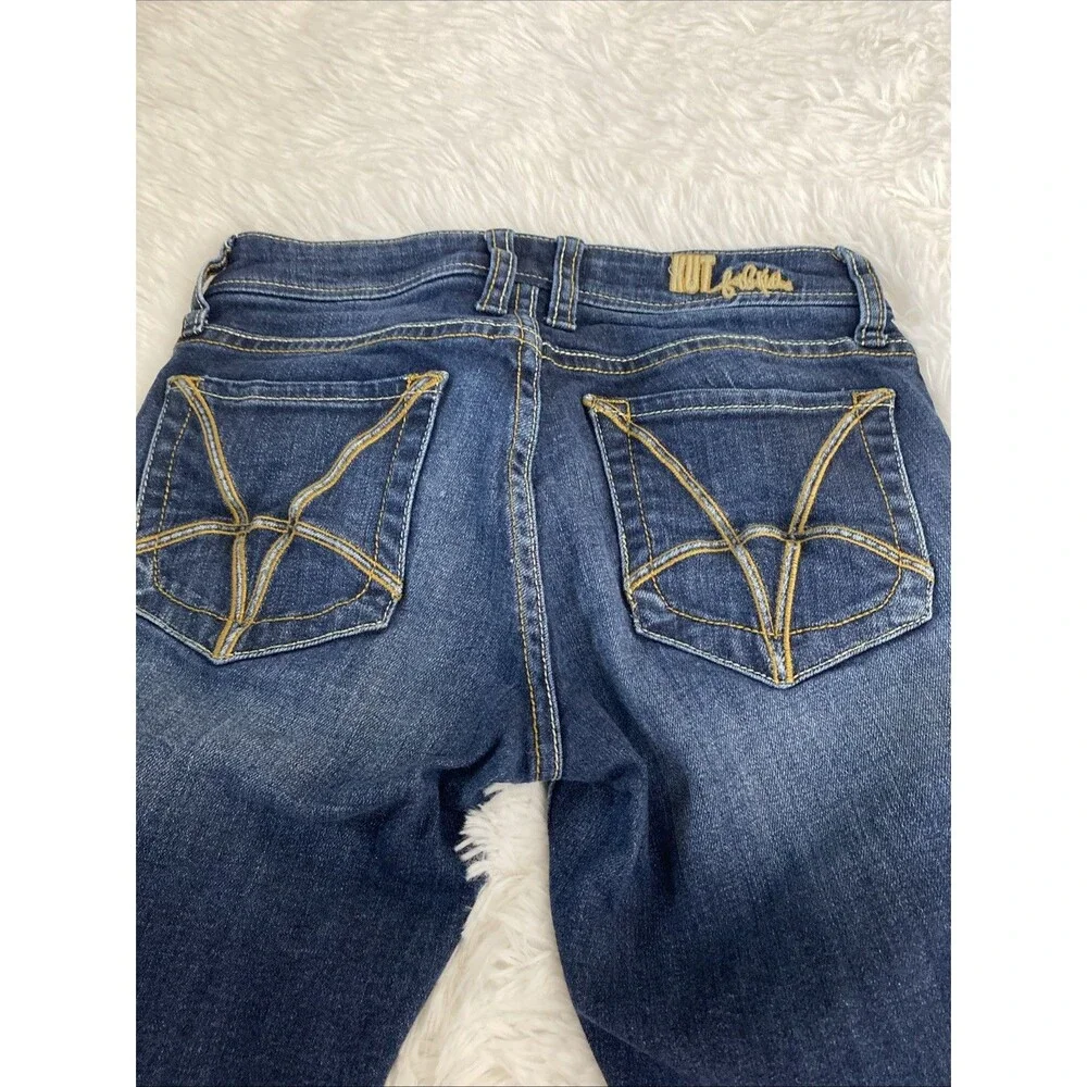 KUT From The Kloth Blue Jeans Size 0 Catherine Slim Boyfriend Low Rise Dark Wash